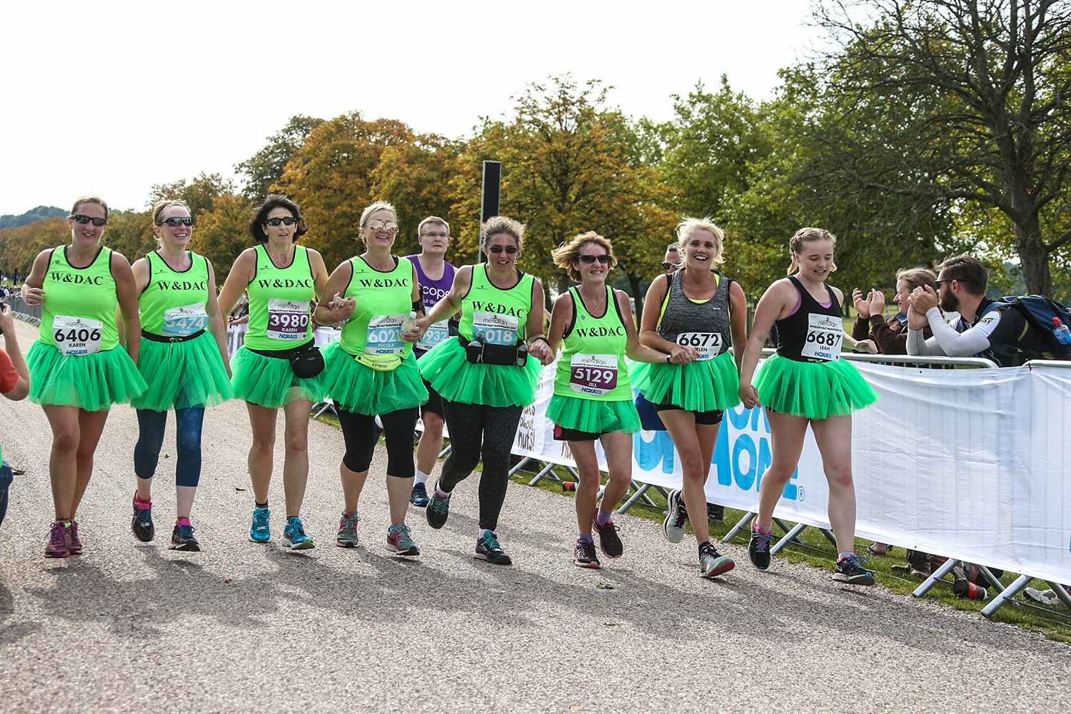 Windsor Half-Marathon, W&DAC Ladies team at the finish.