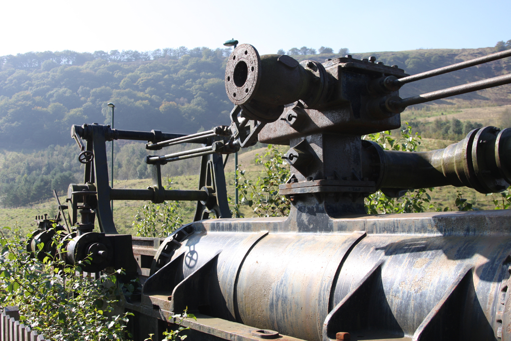 Overgrown steam waterpump from the old Coal Mine at Cwm