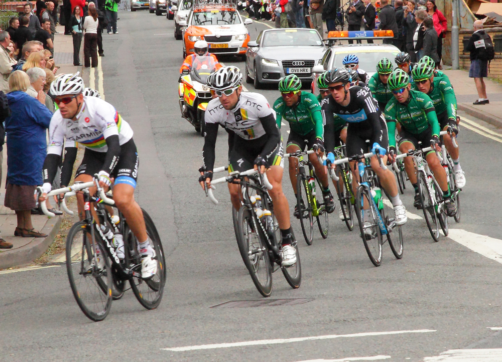 Tour of Britain Cycle Race as it came through Mid Wales