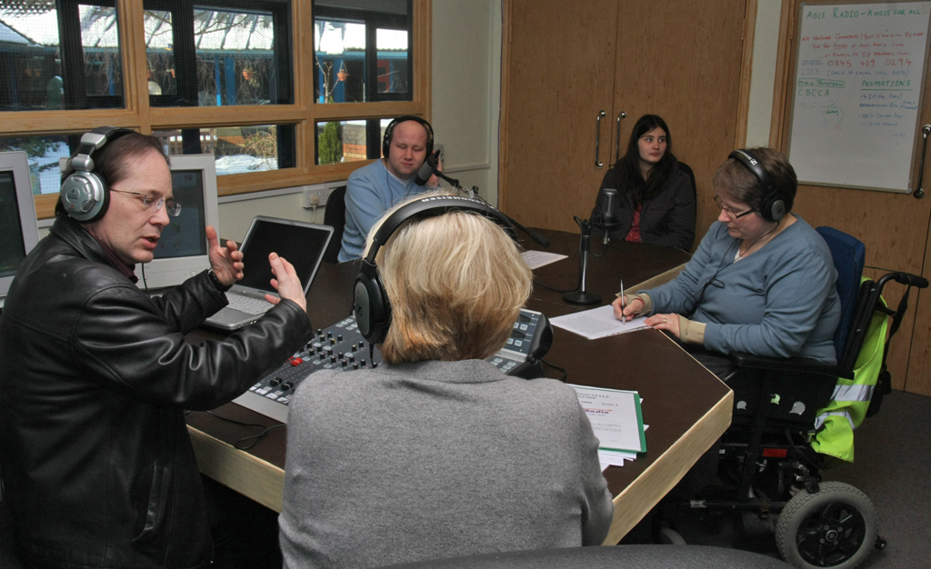 Taken for the launch of "Able Radio", the first UK radio station in the UK to specifically cater for the needs of disabled people.