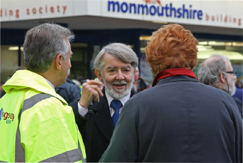 Photograph taken in connection with an article on Newport's rejection of BNP / EDF rally