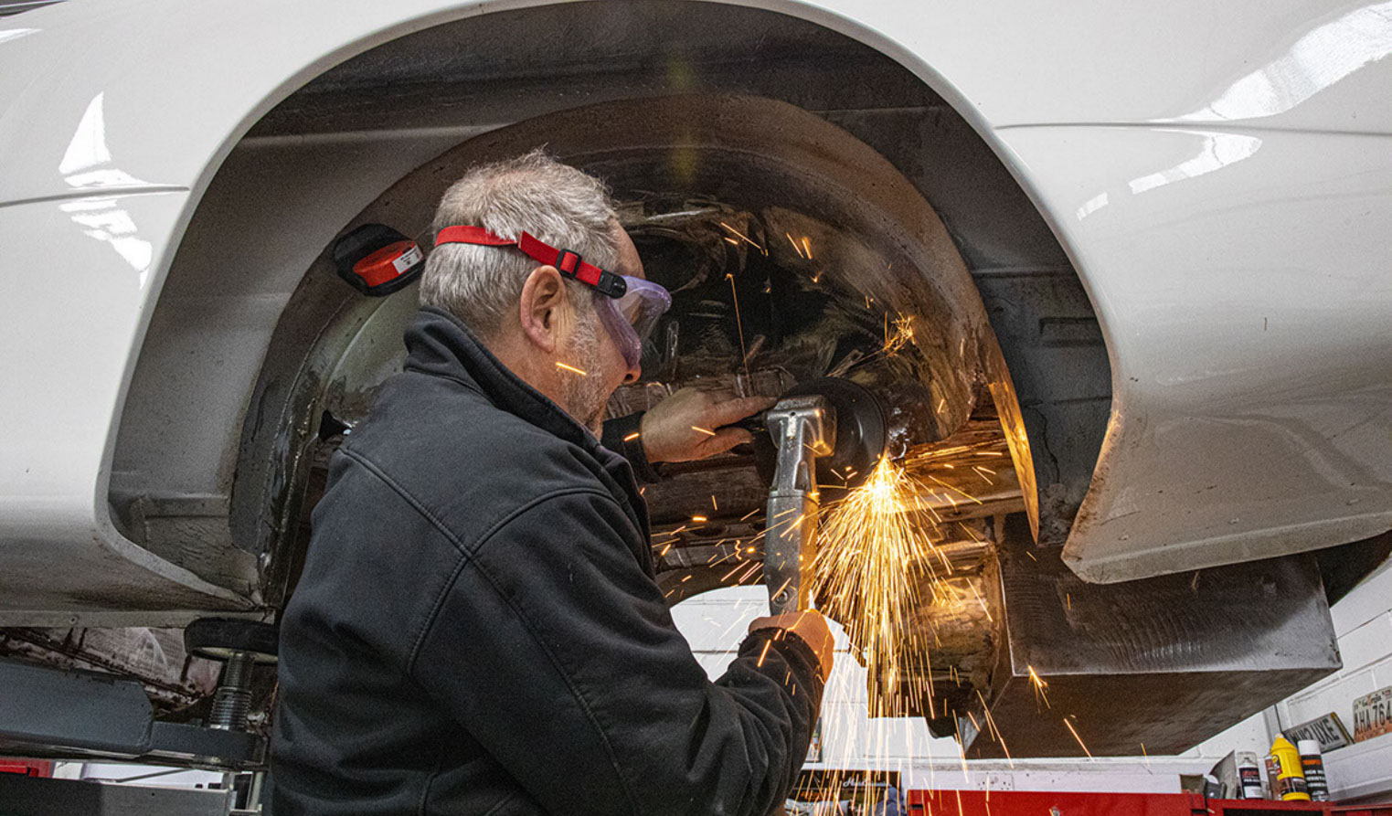 Advertising shoot for car repair company.