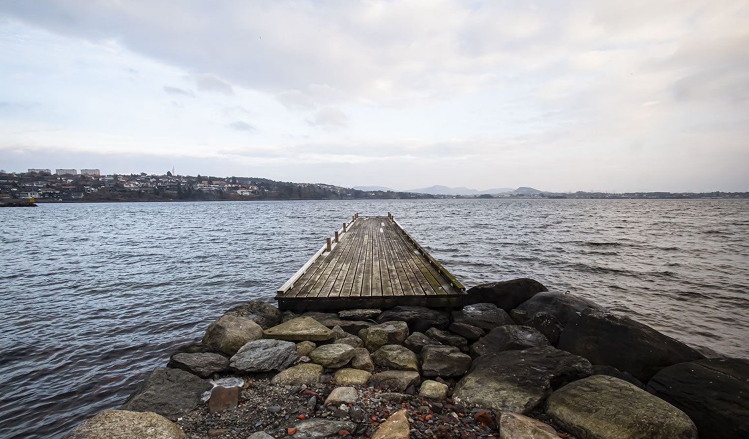 Landing jetty on Fijord, near Stavanger, Norway.